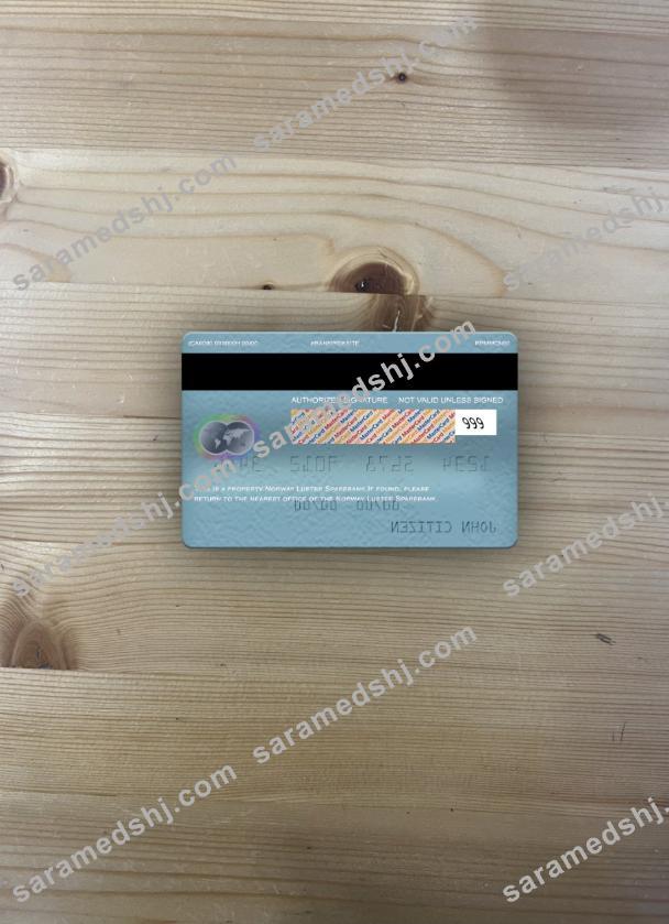 Norway Luster Sparebank mastercard photolook back